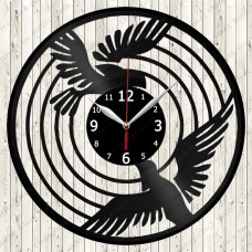 Vinyl Record Clock Dove