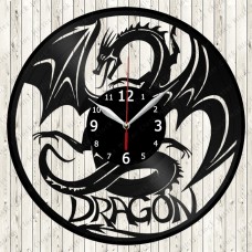 Vinyl Record Clock Dragon