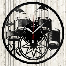 Drums Vinyl Record Clock 