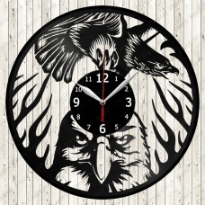 Vinyl Record Clock Eagle