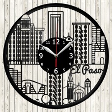 El Paso Vinyl Record Clock 