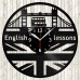 English Lessons Vinyl Record Clock 