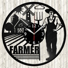 Vinyl Record Clock Farm