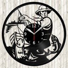 Vinyl Record Clock Fishing