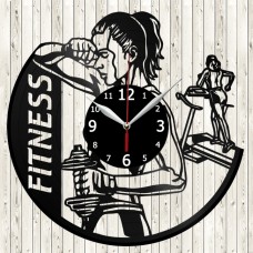 Fitness Vinyl Record Clock 