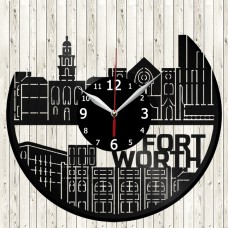 Fort Worth Vinyl Record Clock 