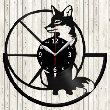 Vinyl Record Clock Fox