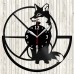 Vinyl Record Clock Fox