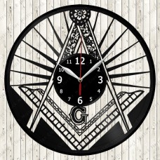 Vinyl Record Clock Freemasonry