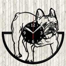 Vinyl Record Clock French Bulldog