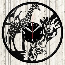 Vinyl Record Clock Giraffe