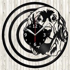 Vinyl Record Clock Golden Retriever