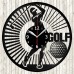 Golf Vinyl Record Clock 