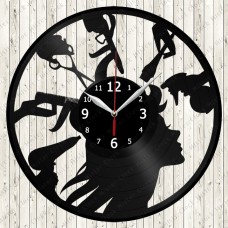 Vinyl Record Clock Hairdresser