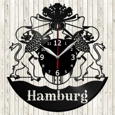 Hamburg Vinyl Record Clock 