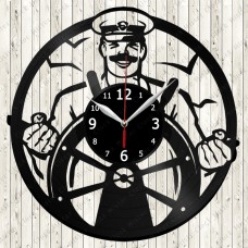 Handwheel Ship Vinyl Record Clock 