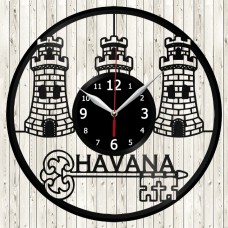 Havana Vinyl Record Clock 