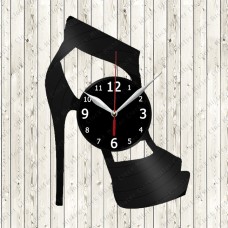 Vinyl Record Clock High Heeled Shoes