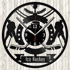 Vinyl Record Clock Hockey