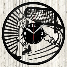 Hockey Vinyl Record Clock 