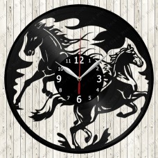 Vinyl Record Clock Horse