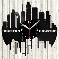 Houston Vinyl Record Clock 