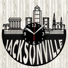 Jacksonville Vinyl Record Clock 