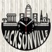 Jacksonville Vinyl Record Clock 