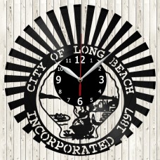 Long Beach Vinyl Record Clock 