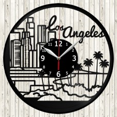 Los Angeles Vinyl Record Clock 