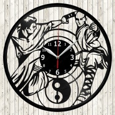 Vinyl Record Clock Martial Arts