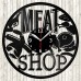 Meat Shop Vinyl Record Clock 