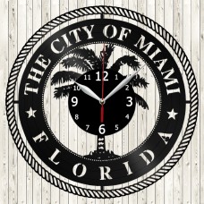 Miami Vinyl Record Clock 