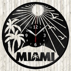 Miami Vinyl Record Clock Miami