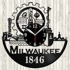 Milwaukee Vinyl Record Clock 