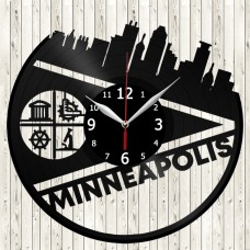 Minneapolis Vinyl Record Clock 