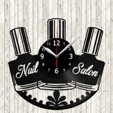 Nail Salon Vinyl Record Clock 