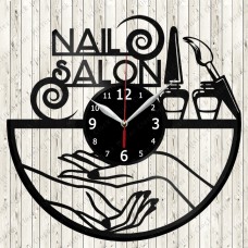 Vinyl Nail Salon Record Clock 