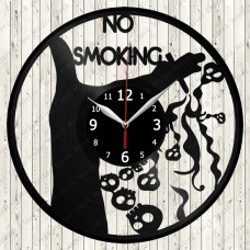 Vinyl Record Clock No Smoking