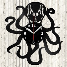 Vinyl Record Clock Octopus