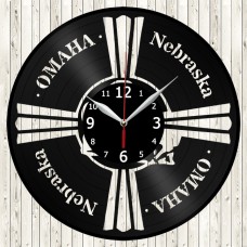 Omaha Vinyl Record Clock 