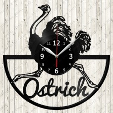 Vinyl Record Clock Ostrich