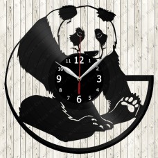 Vinyl Record Clock Panda