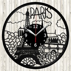 Vinyl Record Clock Paris