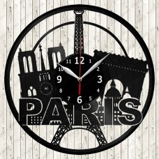 Paris Vinyl Record Clock 