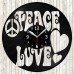 Vinyl Record Clock Peace And Love