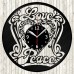 Peace and Love Vinyl Record Clock 