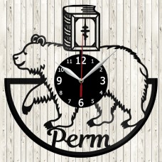 Perm Vinyl Record Clock 