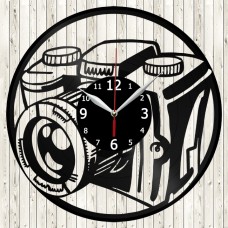 Photographer Vinyl Record Clock 