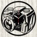 Photographer Vinyl Record Clock 